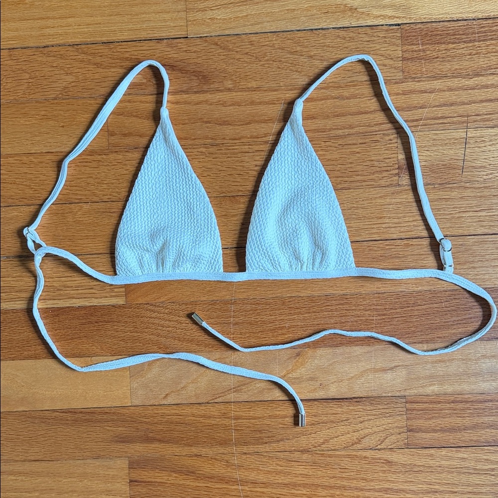 Monday Swimwear Barbados Top Ivory Crinkle Size Medium